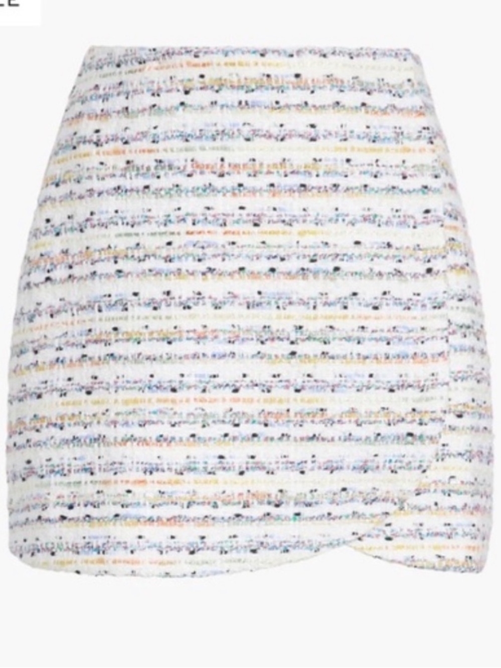 Hill House Home Lola Tweed Mini Skirt Women’s Medium Bouclé white preppy